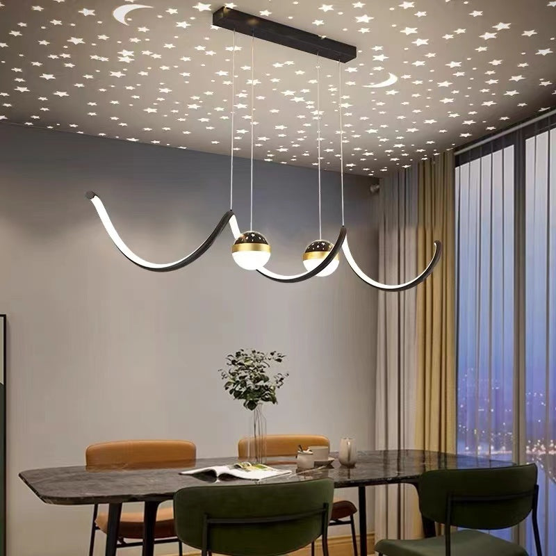 Arisha Moderne LED Pendelleuchte Stern-Design Esszimmer Metall/Acryl
