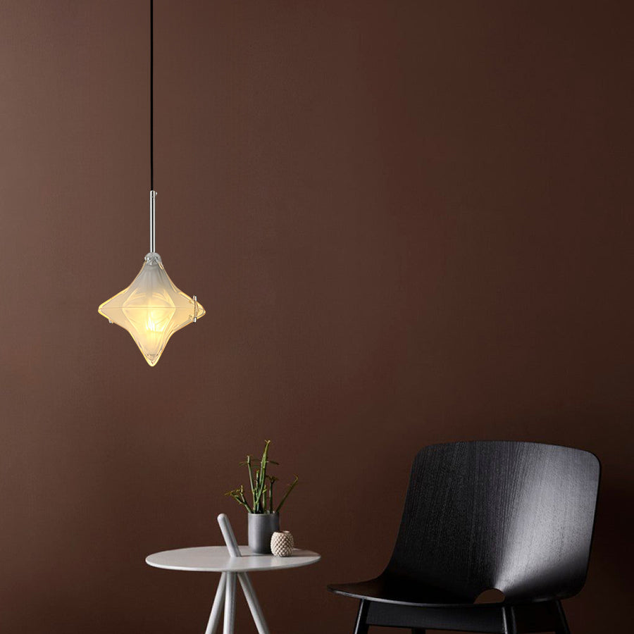 Art Deco Astris Elara Stern Pendelleuchte, Detailansicht