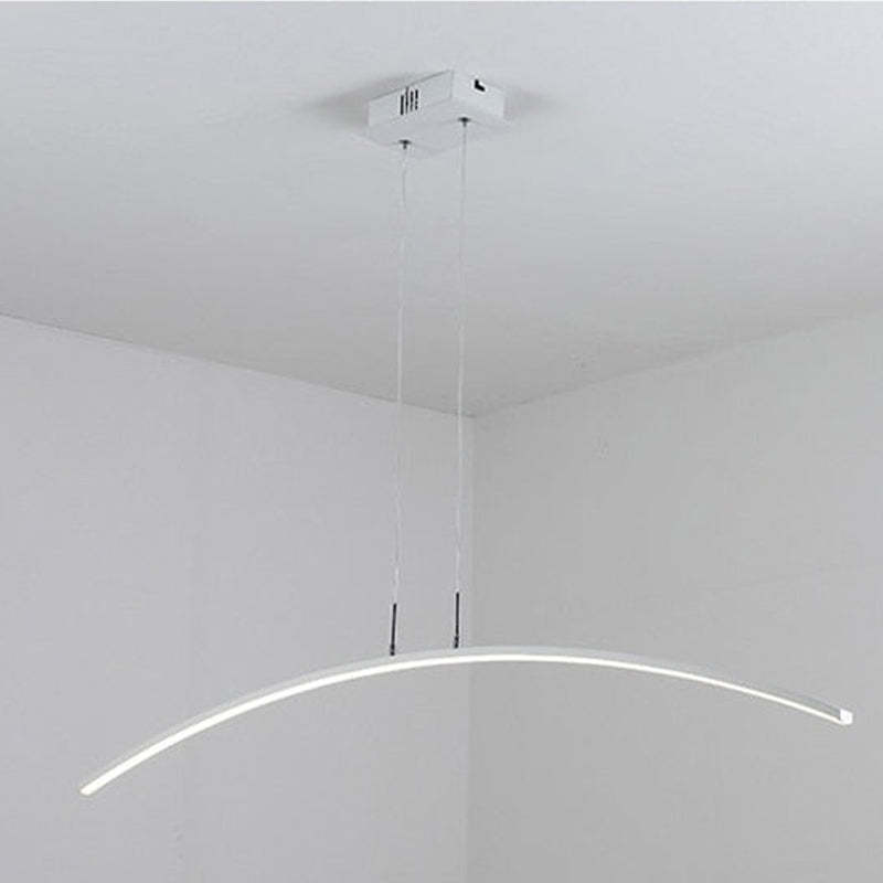 Arisha Modern Minimalist Linear LED Pendelleuchte Schwarz/Weiß Esszimmer Metall