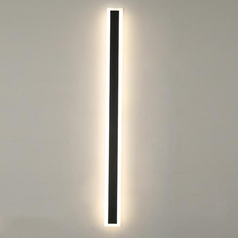 Edge Modern LED Außenwandleuchte Schwarz Metall Garten/Balkon
