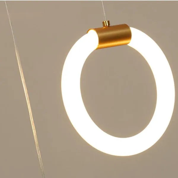 Arisha Moderne LED Pendelleuchte Wohnzimmer/Schlafzimmer Weiß/Gold