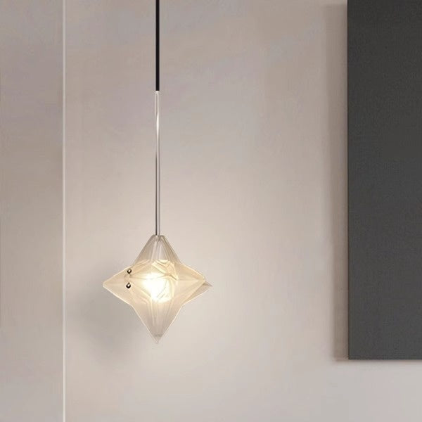 Art Deco Astris Elara Stern Pendelleuchte, Detailansicht