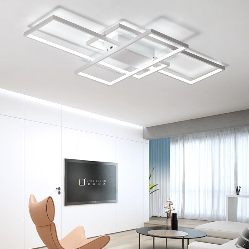 Arisha Deckenleuchte, Polygonal, Schwarz/Weiß, Wohnzimmer/Schlafzimmer