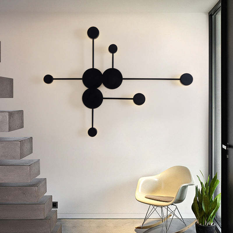 Arisha Modern Arisha Schachbrett WandleuchteSchwarz Bade/Wohnzimmer Metall