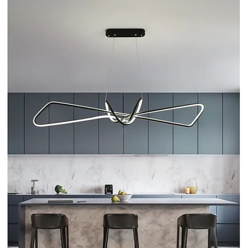 Arisha Minimalistische LED Pendelleuchte Schwarz/Gold Essenzimmer