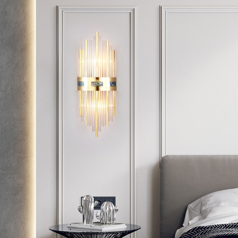 Kirsty LED Wandleuchte Gold, Wohnzimmer/Schlafzimmer,Metall/Acryl