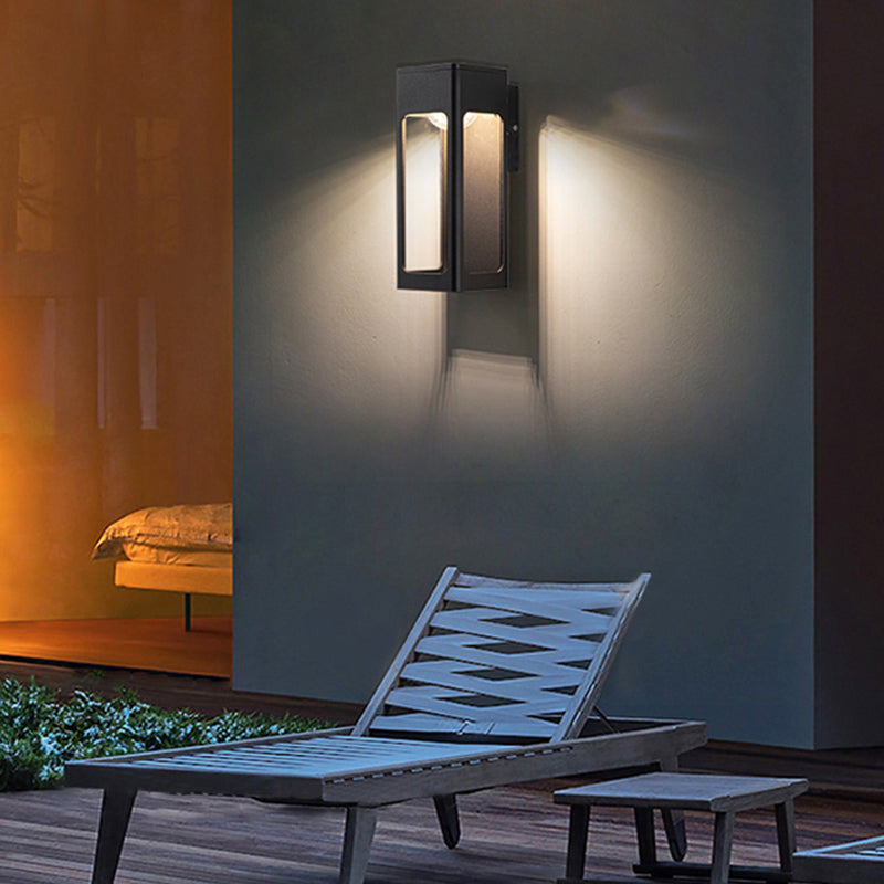 Ray Modern LED Außenwandleuchte Schwarz Außen Garten Metall