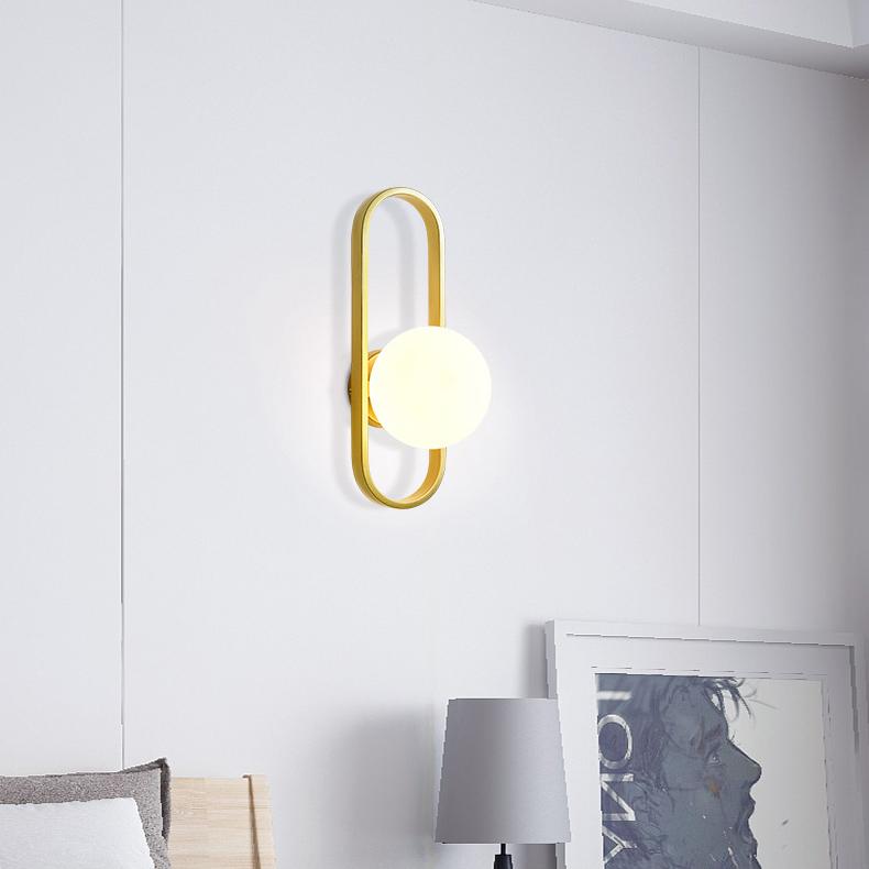 Valentina Moderne LED Wandleuchte Gold/Schwarz, Metall, Glas, Schlafzimmer/Wohnzimmer