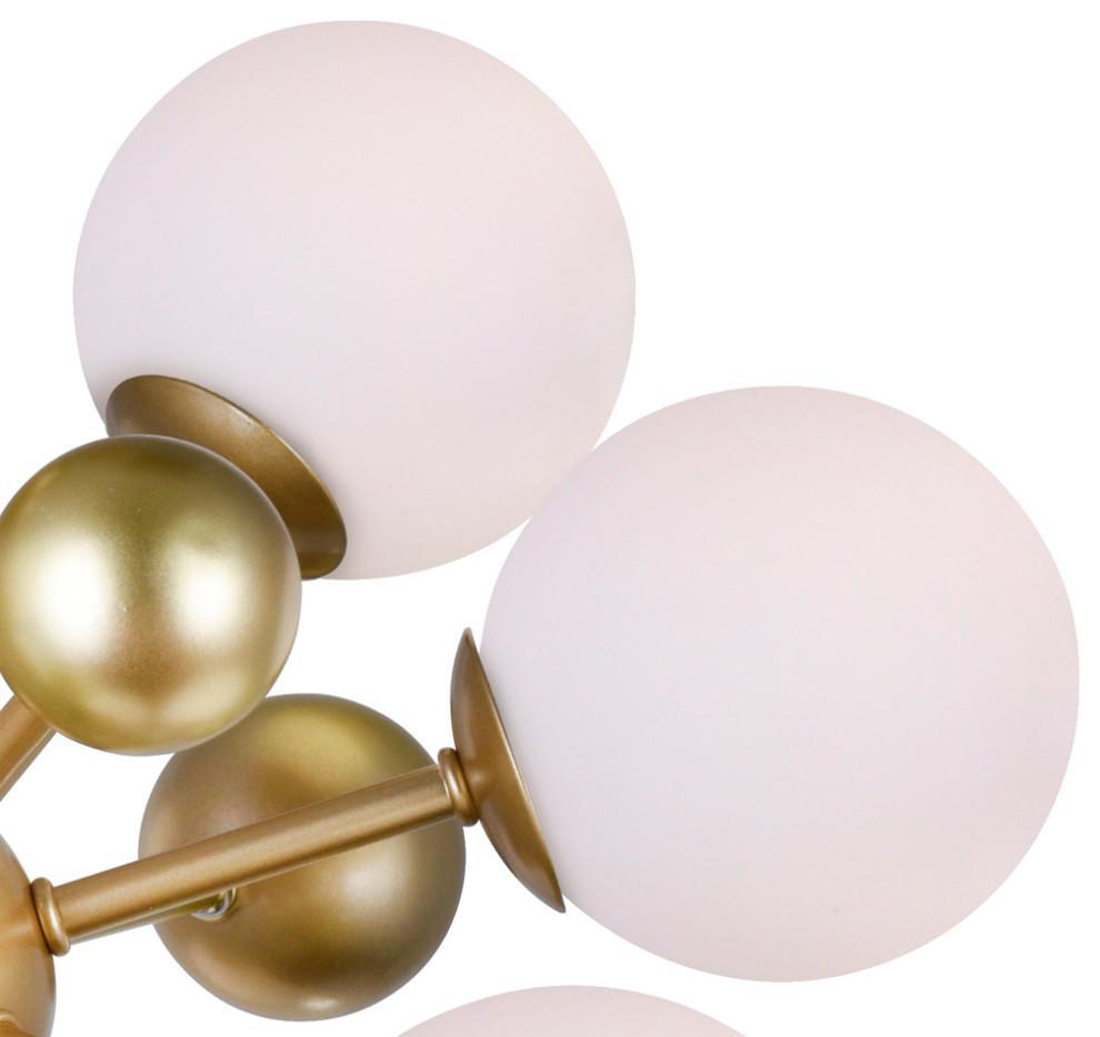 Lustra Kronleuchter Messing Opal Globe-Letslighting