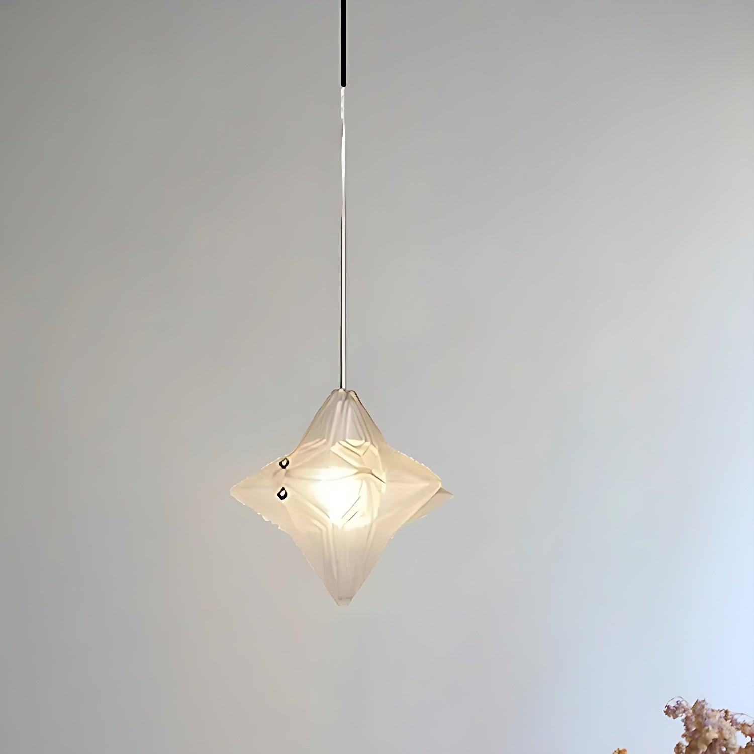 Art Deco Astris Elara Stern Pendelleuchte, Detailansicht