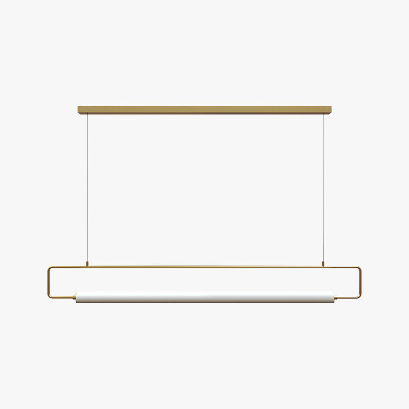 Airsha Minimalistisch Pendelleuchte Linear, Schwarz/Gold, Esstisch