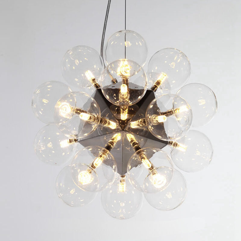 Silva Moderne LED Pendelleuchte Metall Glas Wohnzimmer/Schlafzimmer