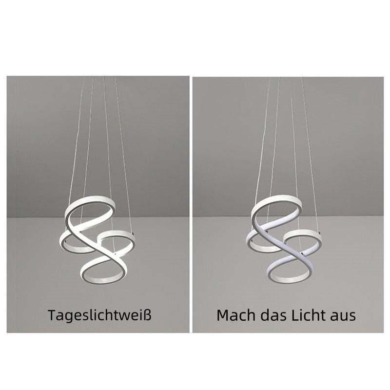 Louise Modern LED Pendelleuchte Schwarz Weiß Gold Metall Wohnzimmer