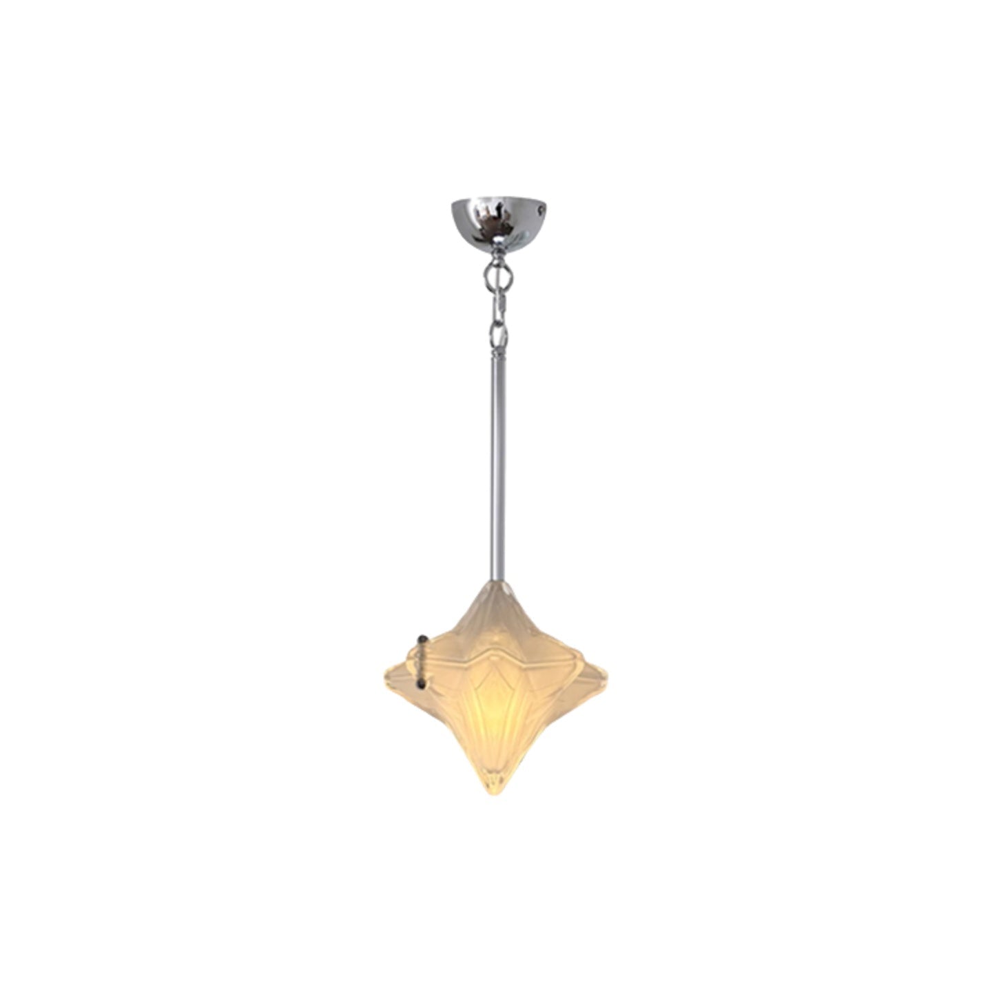 Art Deco Astris Elara Stern Pendelleuchte, Detailansicht