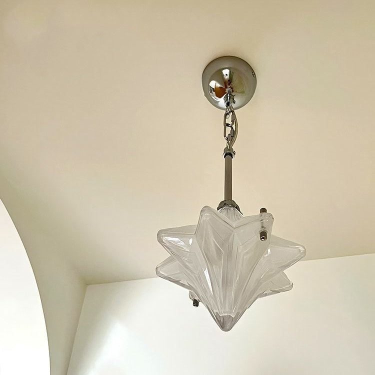 Art Deco Astris Elara Stern Pendelleuchte, Detailansicht