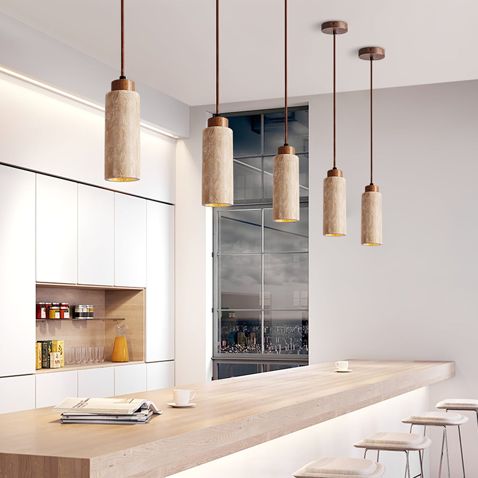 Avloris Travertin-Pendelleuchte-Letslighting