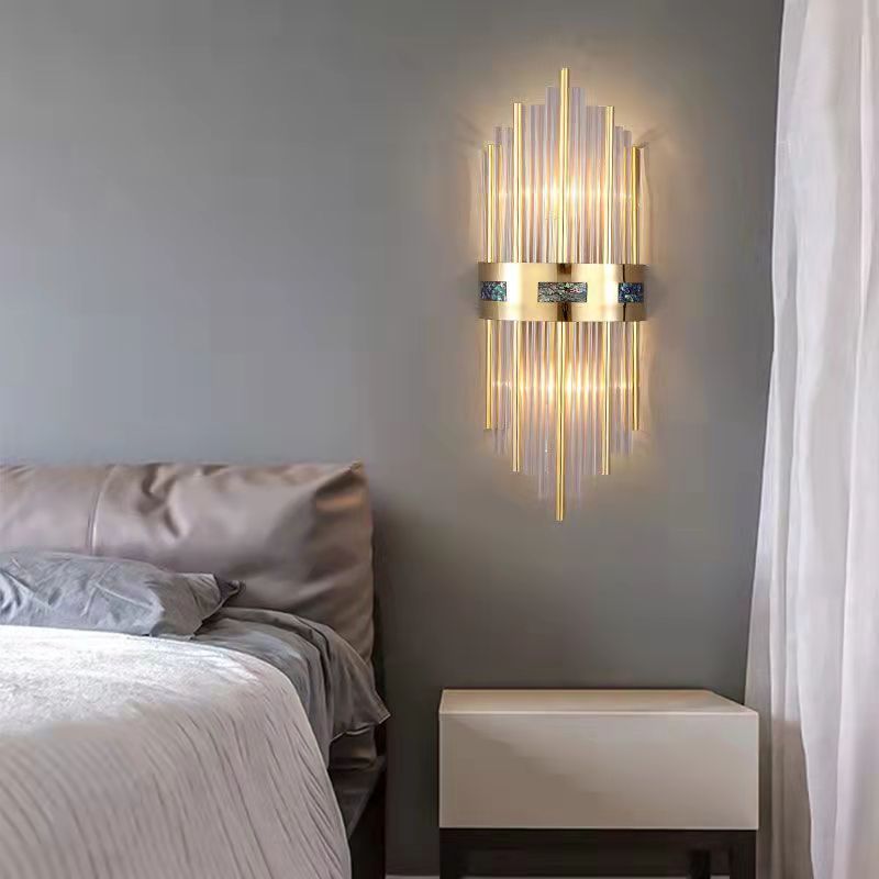 Kirsty LED Wandleuchte Gold, Wohnzimmer/Schlafzimmer,Metall/Acryl