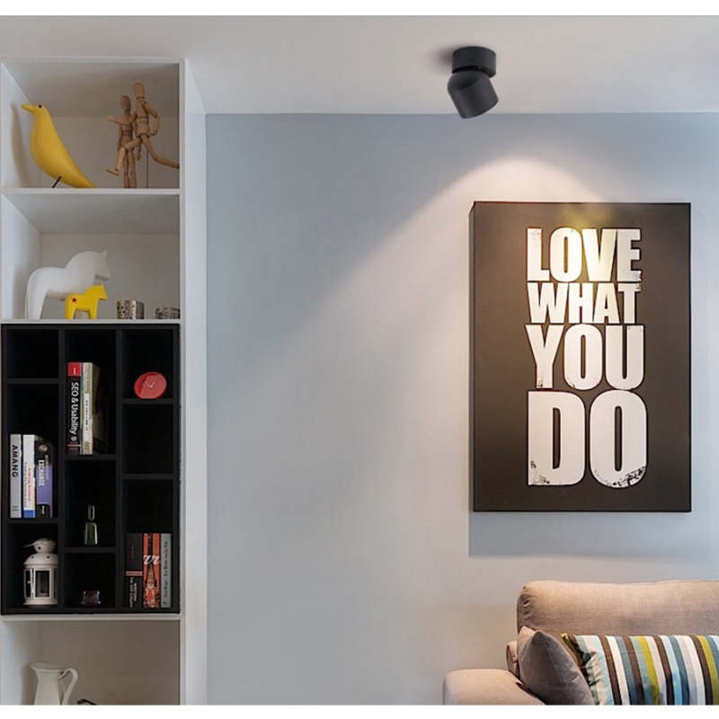 Aim Modern Zylinder LED Wandleuchte Schwarz/Weiß Flur