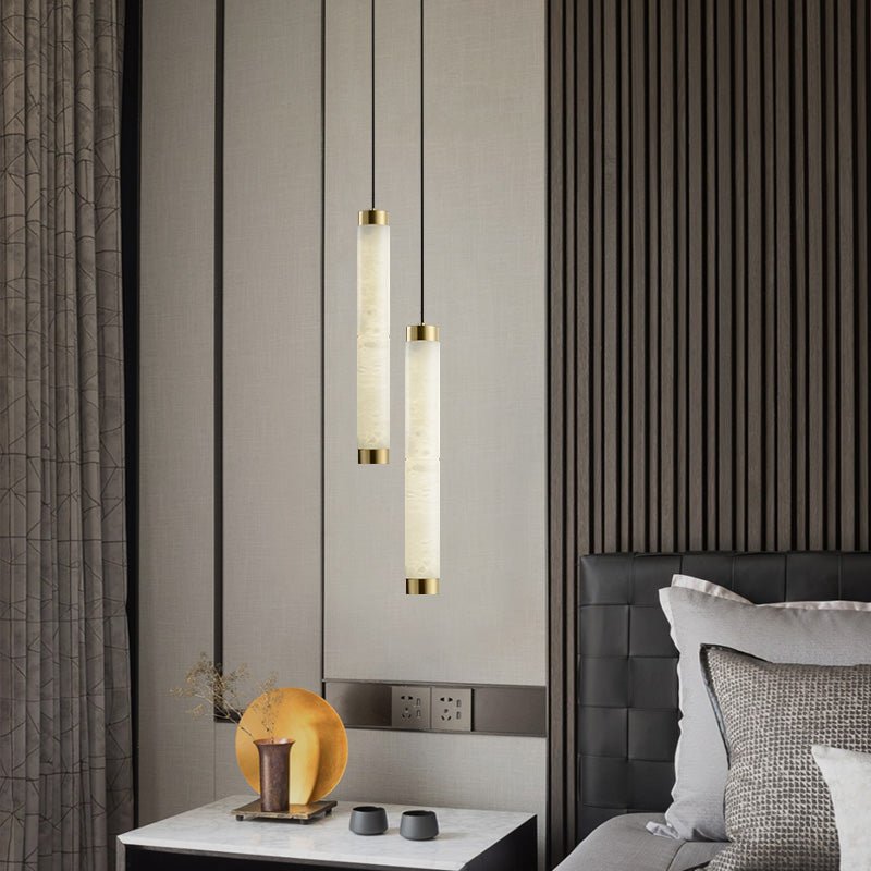 Lira Zylindrisch Alabaster Pendelleuchte-Letslighting