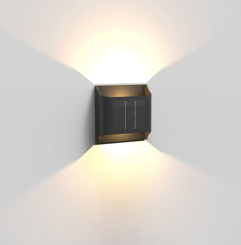 Ray Modern LED Solar Außenwandleuchte Metall Garten Terrasse Flur