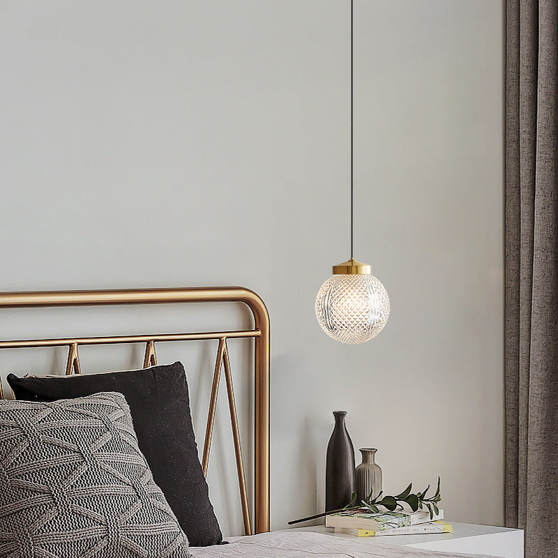 Valentina Moderne Pendelleuchte Kugel, Gold, Wohnzimmer, Metall Glas