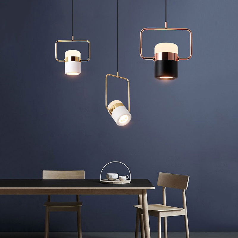 Kristy Modern LED Pendelleuchte Schwarz/Weiß Ess/Wohnzimmer Metall