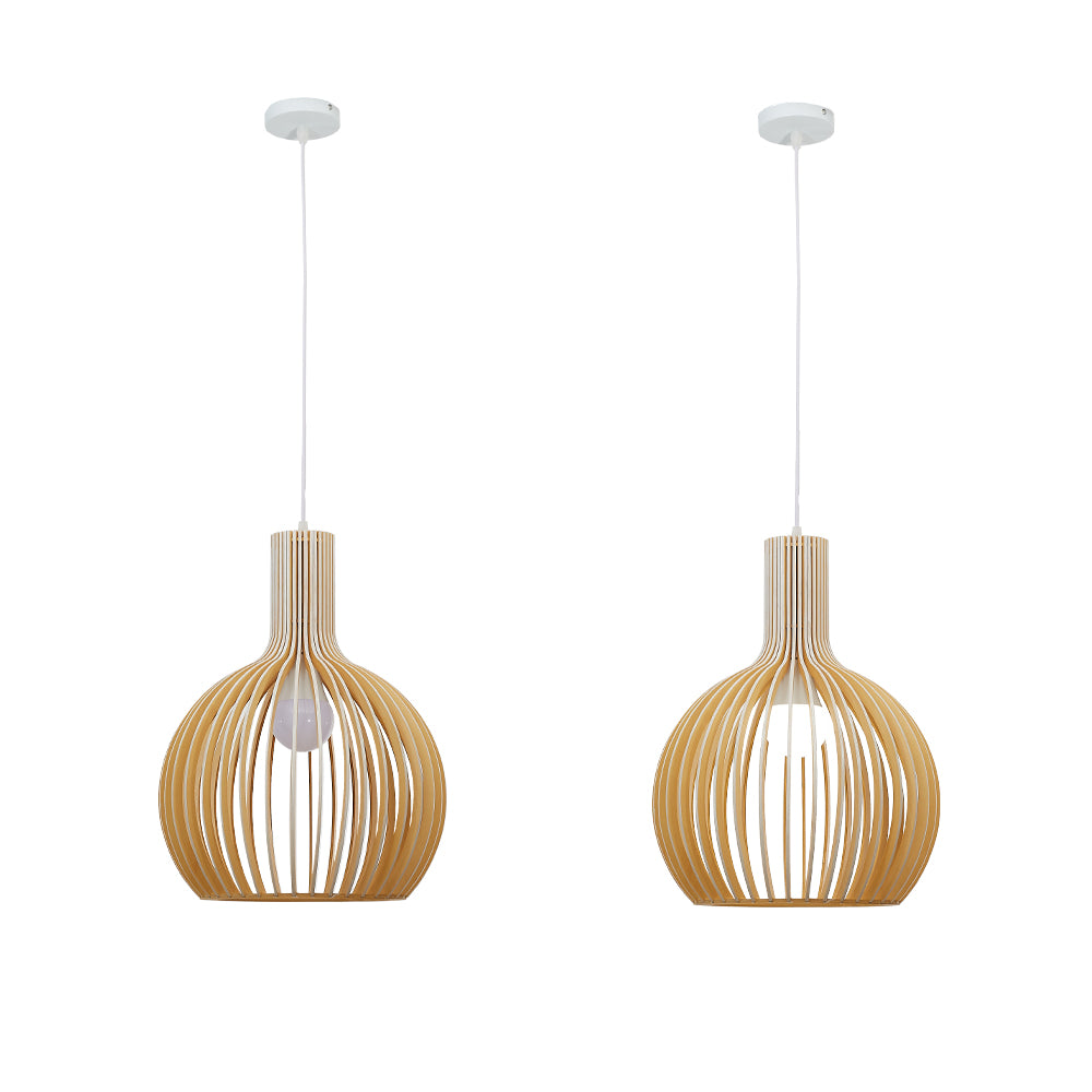 Muto Hölzerne Vogelkäfig-Lampe Pendelleuchte Holz Esszimmer