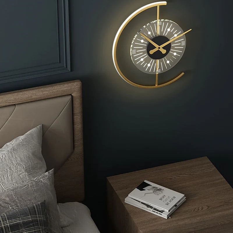 Arisha Kreativ Uhrendesign Modern Wandleuchte Schlafzimmer Metall/Acryl