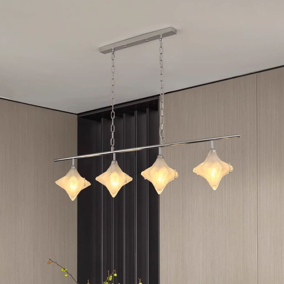 Art Deco Stern Pendelleuchte, linear