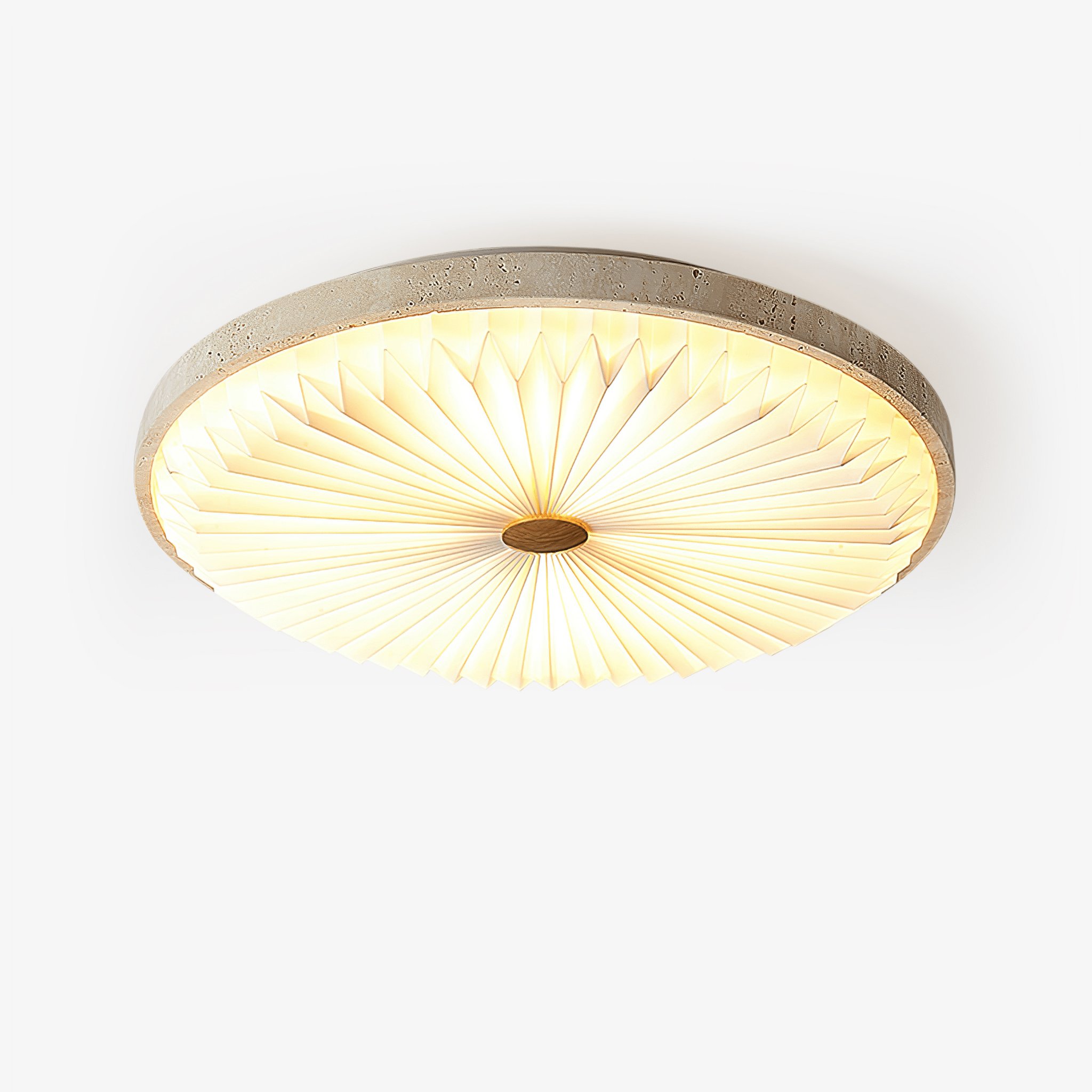 Ciloraris Textured Travertine Ceiling Light - Neutralighting