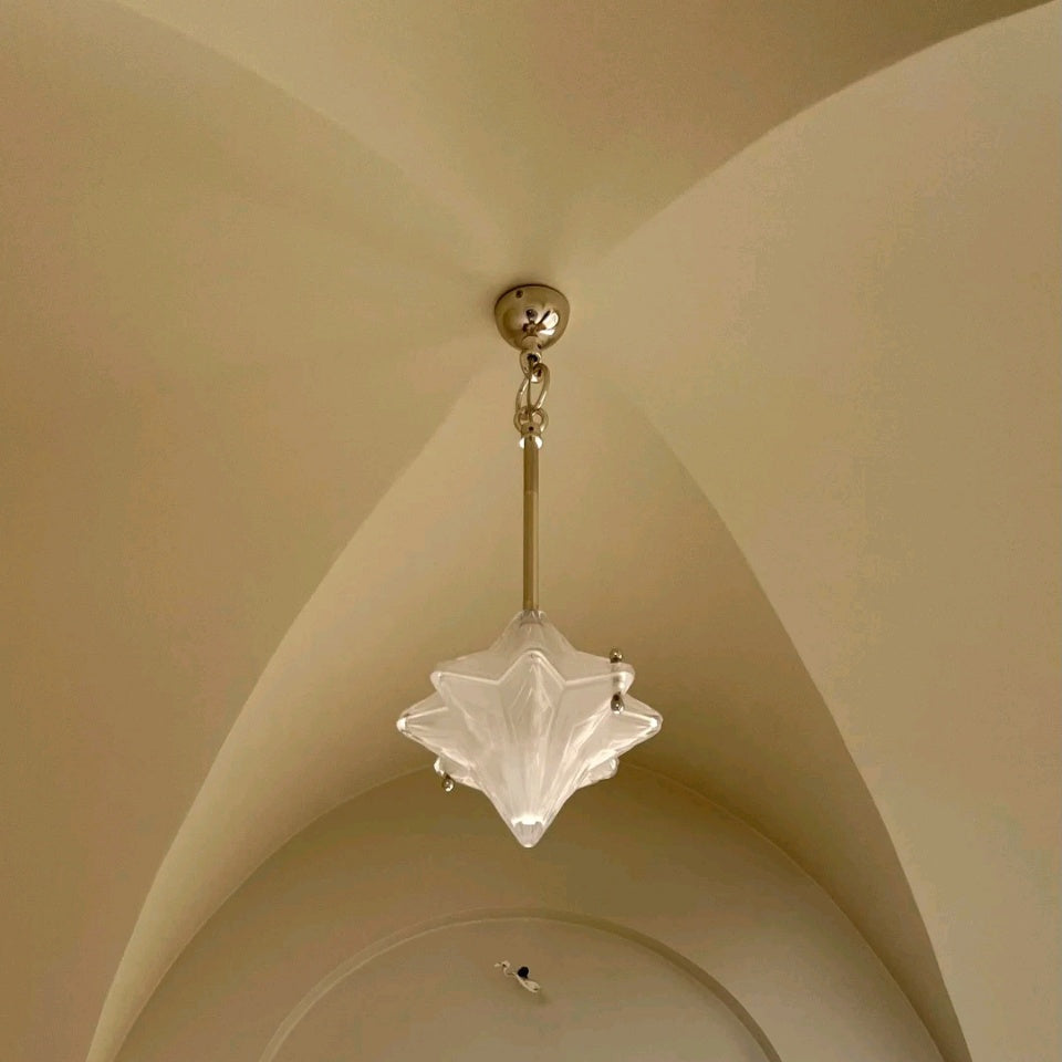 Art Deco Astris Elara Stern Pendelleuchte, Detailansicht