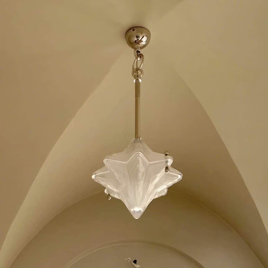 Art Deco Astris Elara Stern Pendelleuchte, Detailansicht