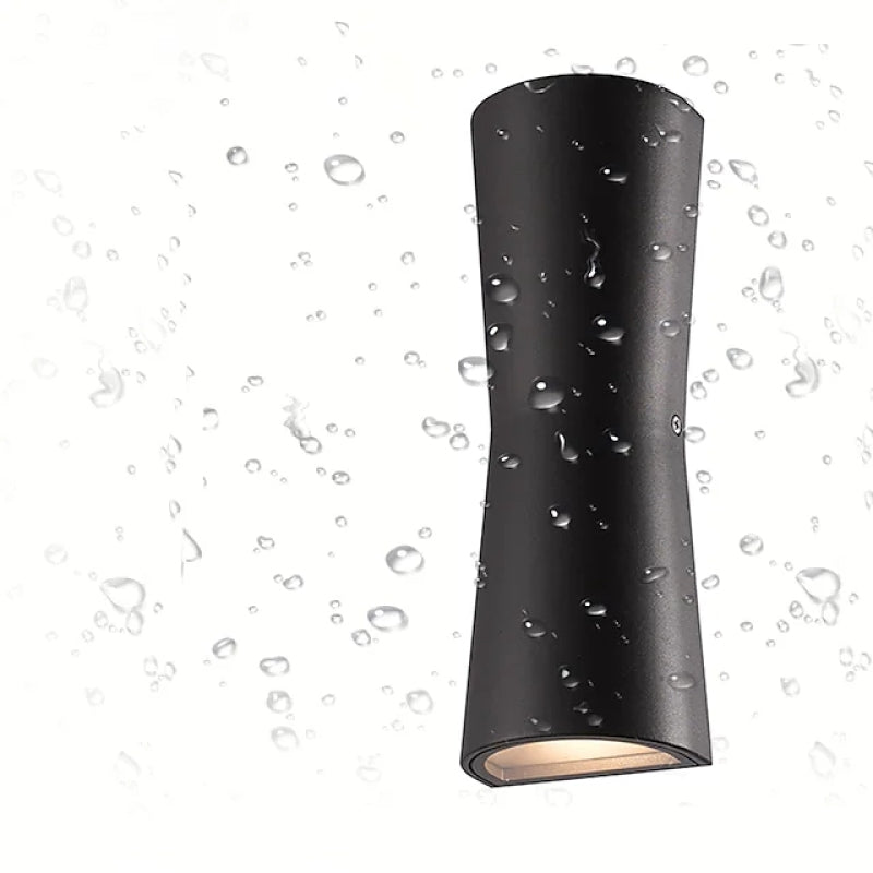 Ray Modern Zylinder LED Außenwandleuchte Metall Acryl Garten Flur Terrasse