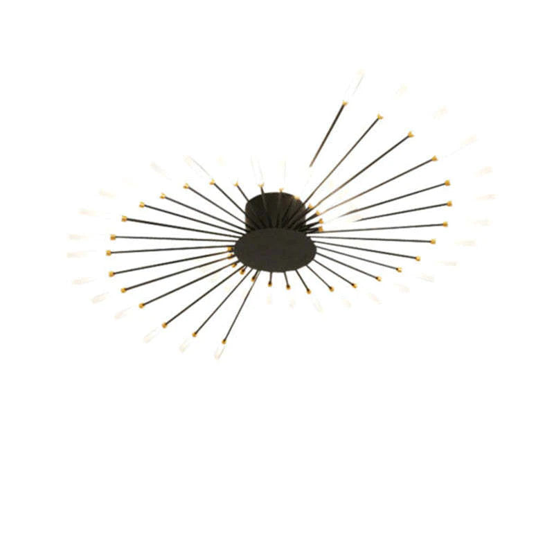 Lowry Industrial LED Deckenleuchte Schwarz/Gold Wohnzimmer Metall