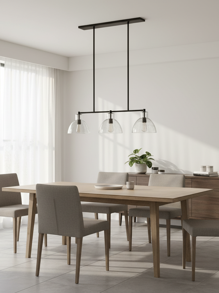 Glavira Kronleuchter in einem modernen Wohnraum