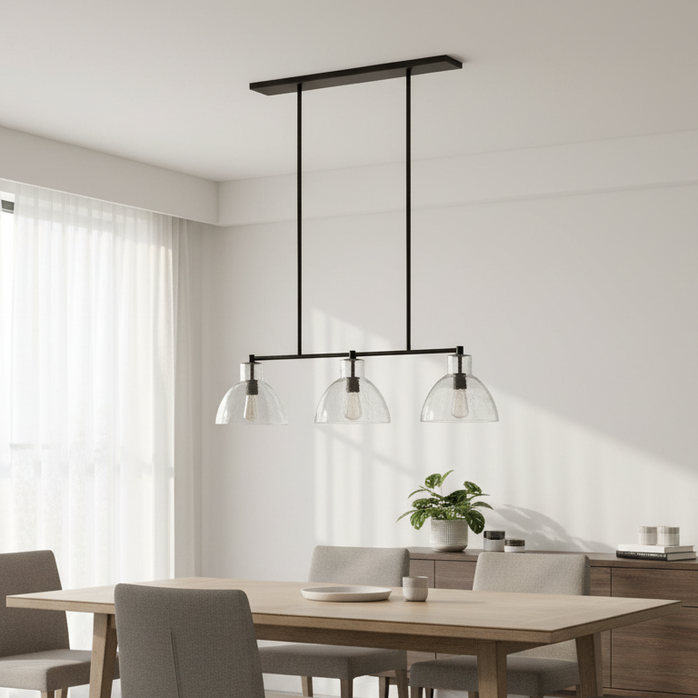 Glavira Kronleuchter in einem modernen Wohnraum