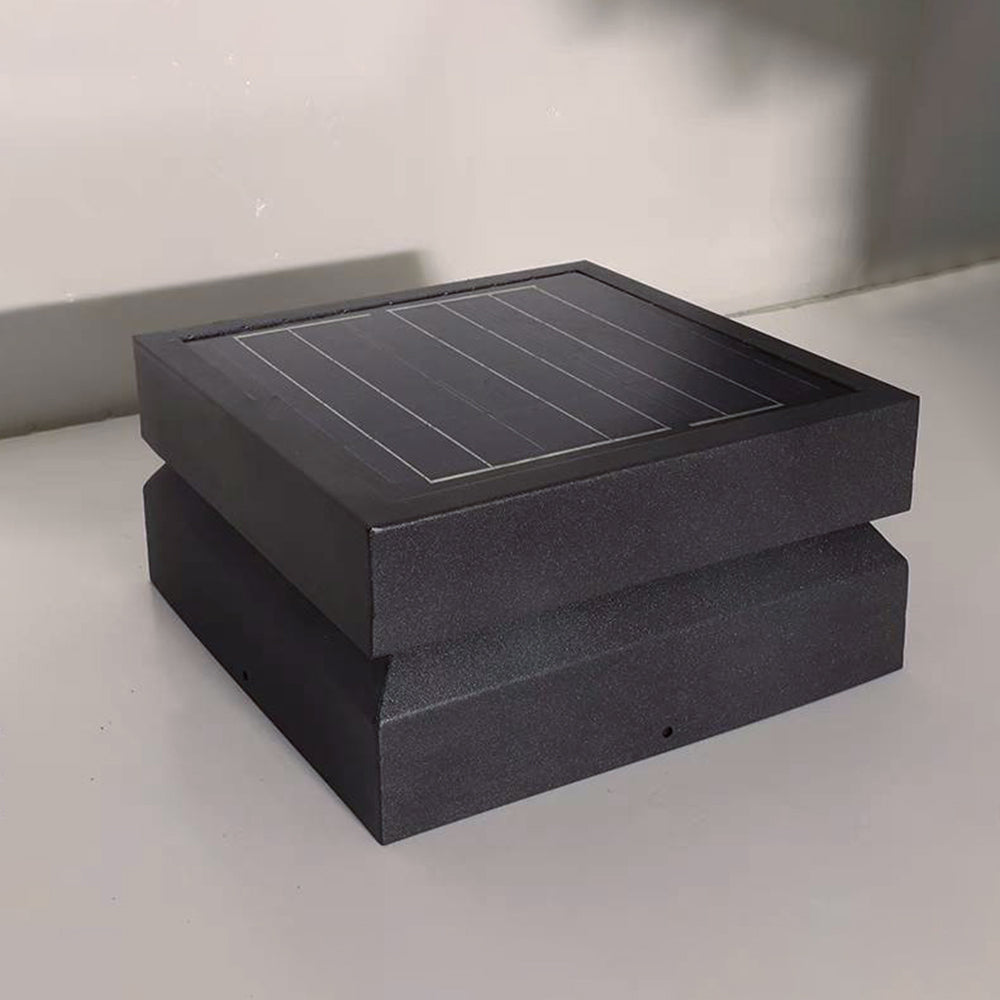 Ray Modern LED Außensokelleuchte Schwarz Garten/Balkon Solar