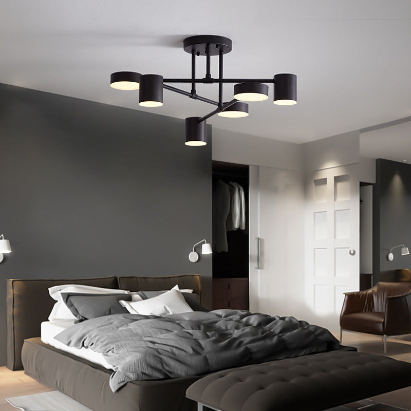 Arisha Deckenleuchte Kreis-Design Modern, Schwarz/Weiß/Gold, Wohnzimmer, Metall