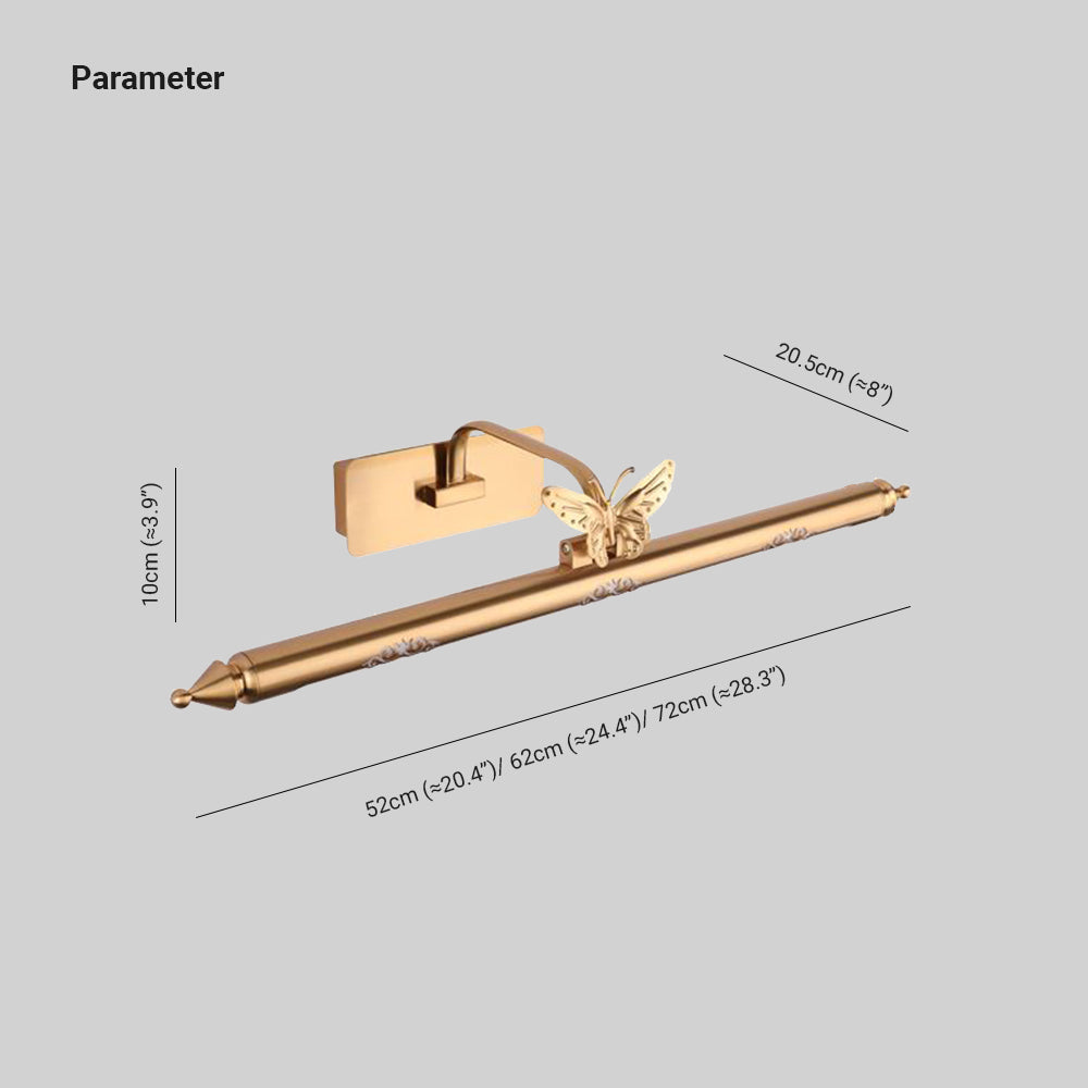 Arisha Retro Lineare LED Wandleuchte Gold Bade/Wohnzimmer Metall&Acryl