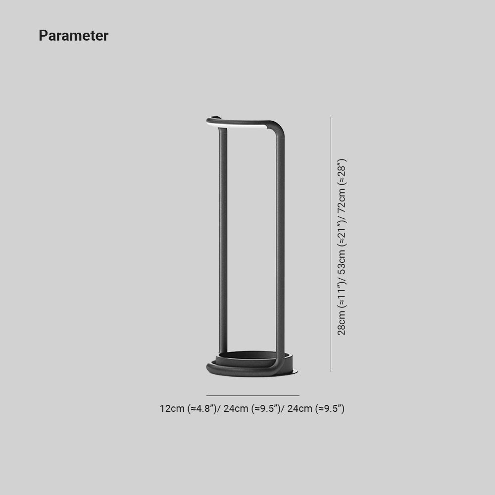 Ray Modern rechteckige Solar LED Stehleuchte Außenbereich schwarz Garten/Terrasse Metall Acryl