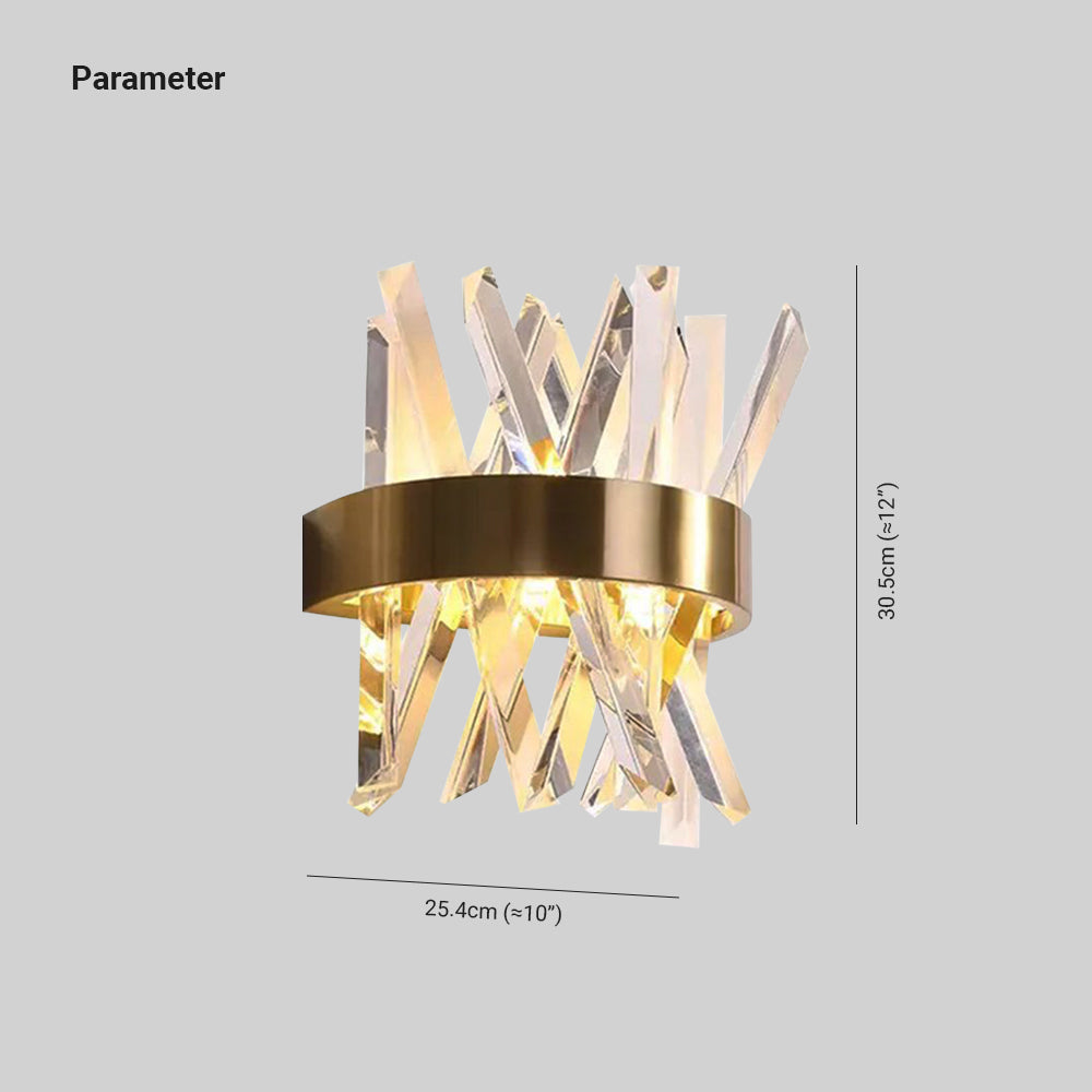 Kristy Modern LED Wandleuchte Innen GoldSchlaf/Wohnzimmer Metall Kristall