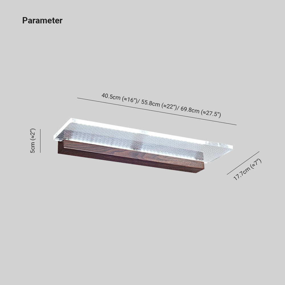 Muto Minimalistische LED Wandleuchte Klar Badezimmer/Wohnzimmer