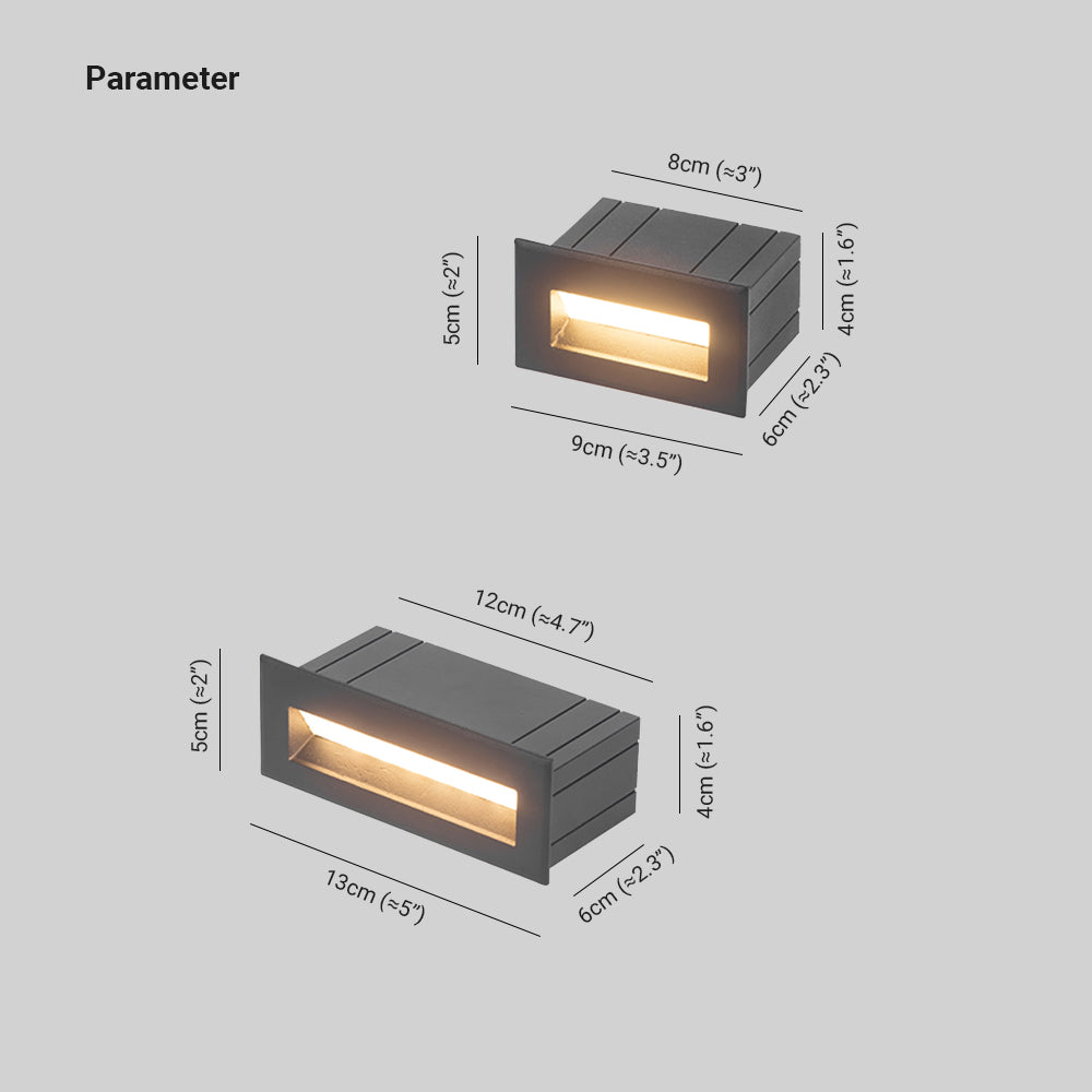 Ray Modern LED Rechteckig Außenwandleuchte Metall Acryl Garten Flur