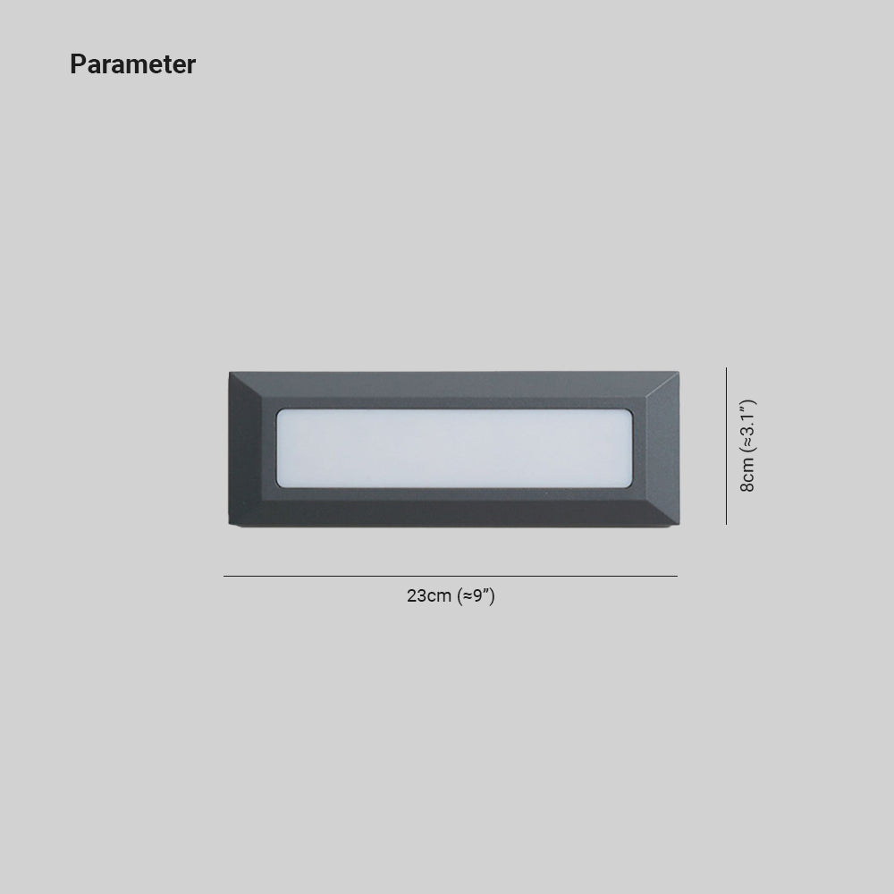 Ray Modern Rechteckig LED Außenleuchte Metall Acryl Garten Terrasse