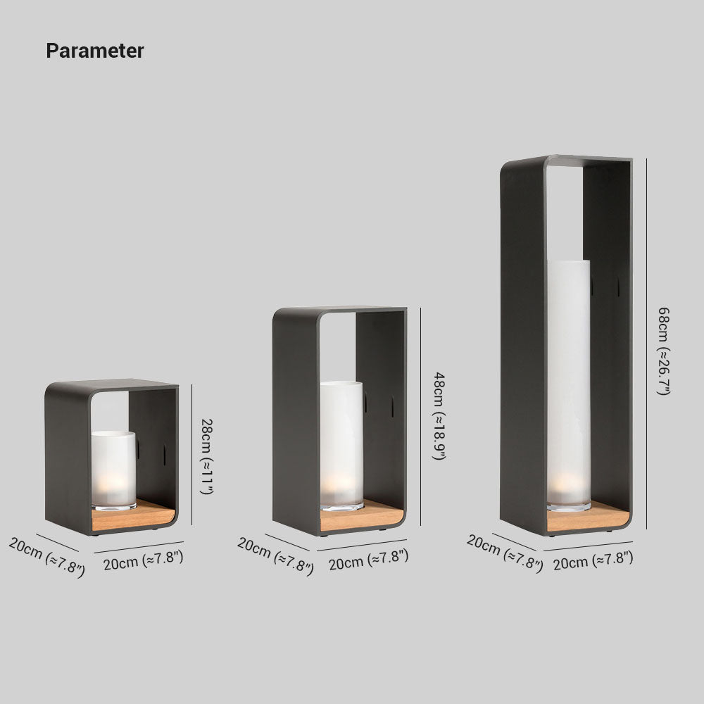 Ray Außenstehleuchte Minimalistisch Quadrat LED  Metall Garten Flur