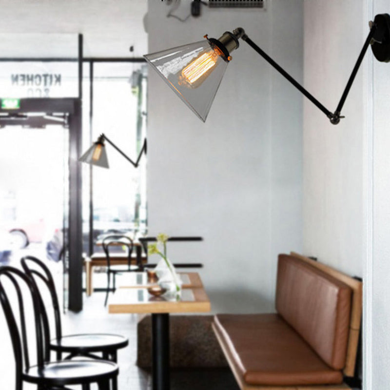 Silva Wandleuchte verstellbar, Metall&Glas Schlafzimmer, Wohnzimmer