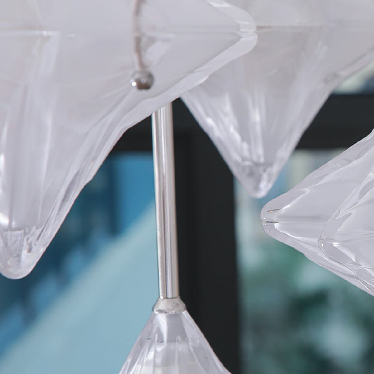 Art Deco Astris Elara Stern Pendelleuchte, Detailansicht