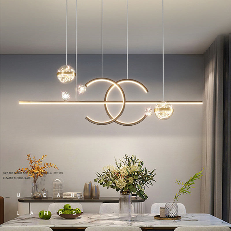 Kristy Linear Doppel-C-Design Pendelleuchte Esszimmer Wohnzimmer Schlafzimmer-Letslighting