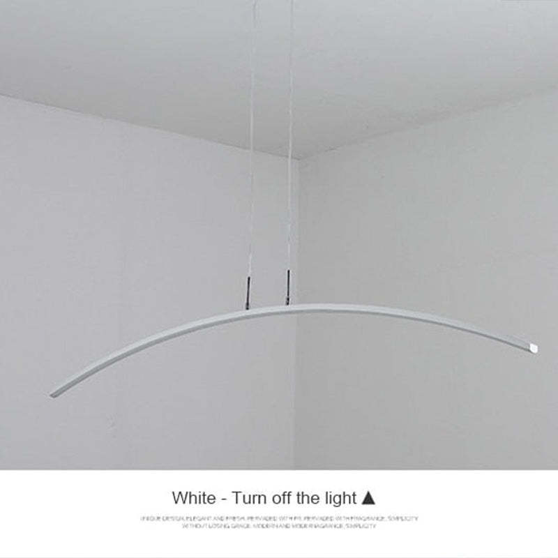 Arisha Modern Minimalist Linear LED Pendelleuchte Schwarz/Weiß Esszimmer Metall
