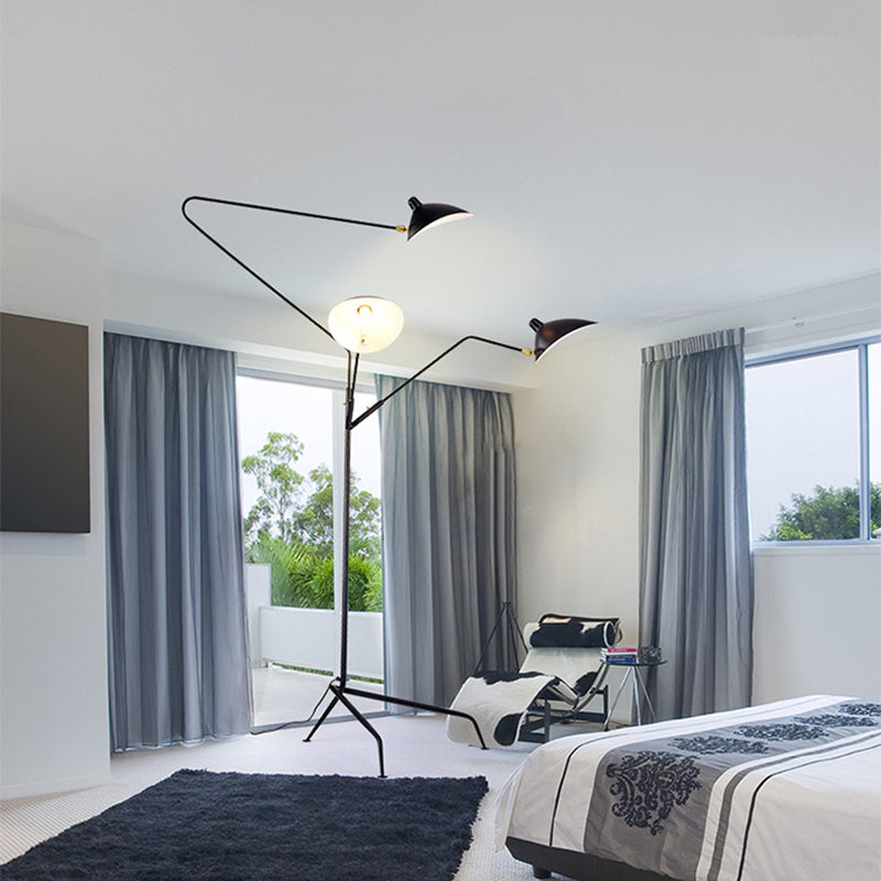 Arisha Stehlampe Bauhaus Schwarz Wohn/Schlafzimmer Dimmbar  Modern LED